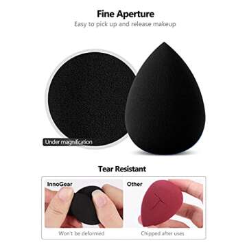InnoGear 10 Pcs Makeup Sponge Blender Set for Flawless Beauty