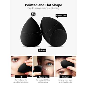 InnoGear 10 Pcs Makeup Sponge Blender Set for Flawless Beauty