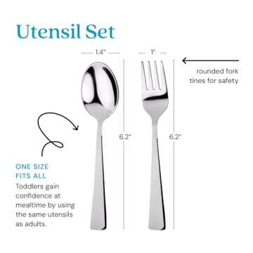 Durable Ahimsa Stainless Steel Kids Utensil Set