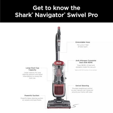 SHARK NV181 Navigator Vacuum with HEPA Filtration