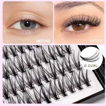 Dedila 8-22mm to Choose 20D/40D/60D/80D/100D Individual False Eyelashes Makeup Cluster Eyelashes Thickness 0.07mm D Curl Natural long Black Soft 3D Eye Lashes Extensions (20D-14mm)