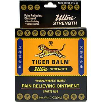 Tiger Balm Pain Relieving Ointment, Sports Ultra, 50g – Professional Size – Sports Rub Ultra Strength – Relief for Hand Arthritis – Tiger Balm Ultra