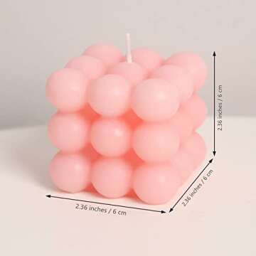 JOSON Pack of 2 Bubble Candles - Aesthetic Smokeless Soy Candles for Home Decorating and Gifting