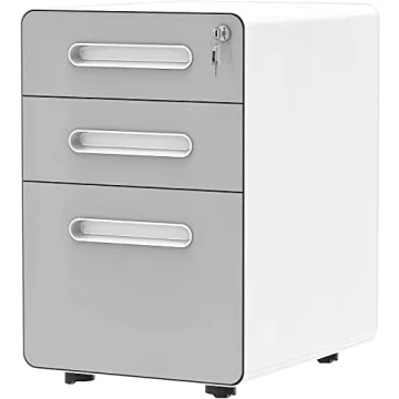 YITAHOME Stylish 3-Drawer Mobile File Cabinet for Home Office