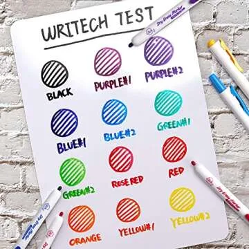 WRITECH Retractable Dry Erase Markers: Fine Tip Assorted Colors Low Odor Multi Colored Set Kid Adult...