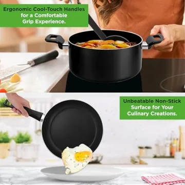 NutriChef 13-Piece Nonstick Cookware Set for All Cooks