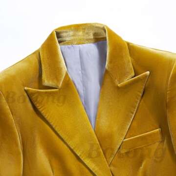 Botong Women's Velvet 2 Piece Suit for Office & Events