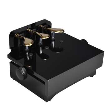 FILISITE Piano Pedal Extender for Kids, Solid Wood Adjustable Piano Foot Pedal Extender with 3 Pedal(Black)