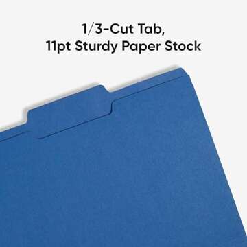 Smead Assorted Jewel Tone File Folders - 100 Count