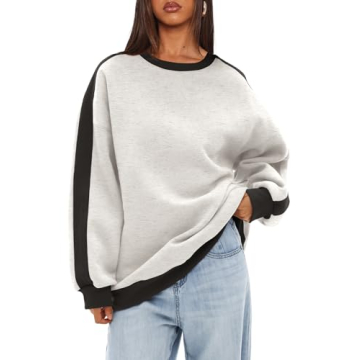 Beaully Women's Cozy Color Block Pullover Sweatshirt