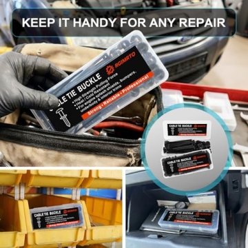 120PCS Durable Nylon Cable Tie Buckles for Automotive Use