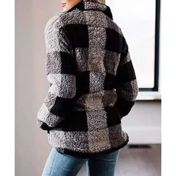 ZESICA Cozy Plaid Pullover - Stylish & Warm Comfort