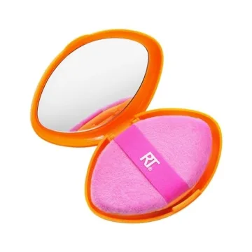 Real Techniques Miracle 2-In-1 Powder Puff & Travel Case - Flawless Finish