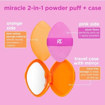 Real Techniques Miracle 2-In-1 Powder Puff Travel Case