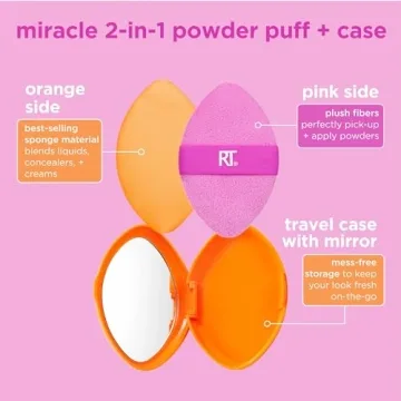Real Techniques Miracle 2-In-1 Powder Puff Travel Case