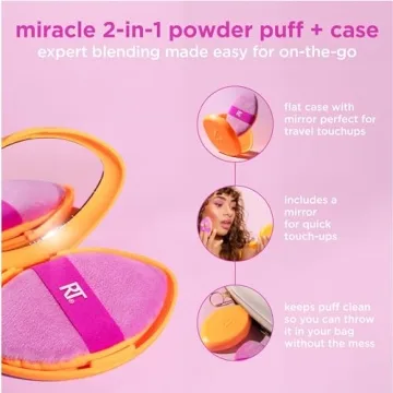 Real Techniques Miracle 2-In-1 Powder Puff Travel Case