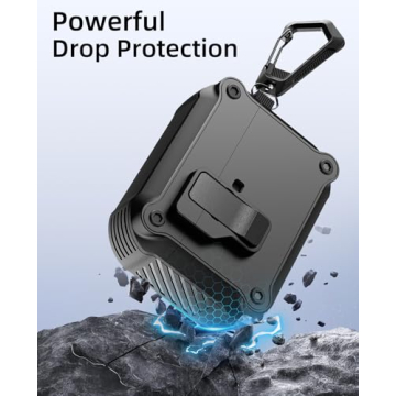 TiMOVO Case for AirPods Pro 3 with Secure Lock Clip