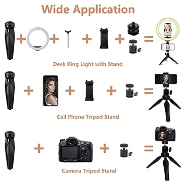 SUMCOO 10" Dimmable Selfie Ring Light for Makeup