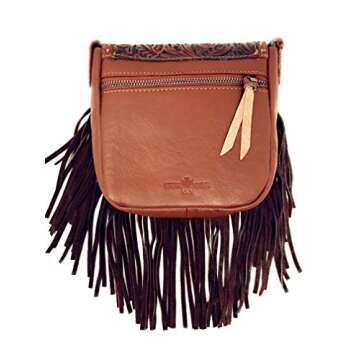 Stylish Western Leather Floral Crossbody Bag for Women