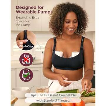 Momcozy Pumping Bra for Wearable Breast Pump - Nursing & Pumping Bra in One