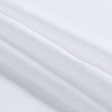 MVSUTA Ruffled White Modern Polyester Fabric Shower Curtain,Waterproof Decoratived Farmhouse Shower Curtains for Bathroom,72" W x Extra High 84" L