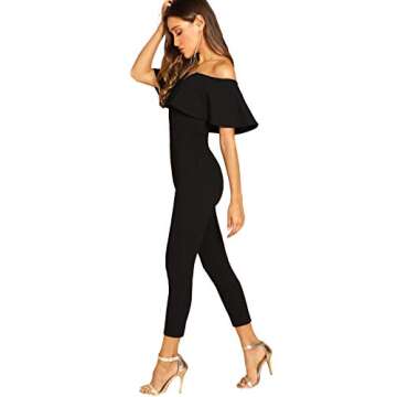 Elegant Off Shoulder Ruffle Jumpsuit for Women