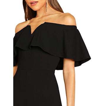 Elegant Off Shoulder Ruffle Jumpsuit for Women