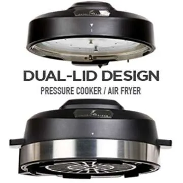 Emeril Everyday 6 QT Pressure Air Fryer, 5 Pc Accessory Pack, Silver