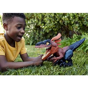 Mattel Jurassic World Dominion Uncaged Interactive Dinosaur Toy, Ultimate Pyroraptor Action Figure w...