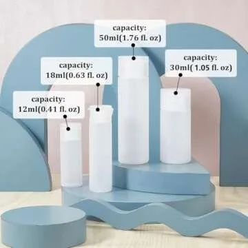 BENECREAT 10 Pack 18ml 0.6oz Small Travel Squeeze Bottles Refillable Makeup Foundation Container Travel Essentials Sample Bottles Travel Tubes for Toiletries, Shampoo Toner Cosmetic