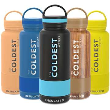 Coldest Insulated Water Bottle | 32oz Leak Proof, Modern Stainless Steel Thermal Flask