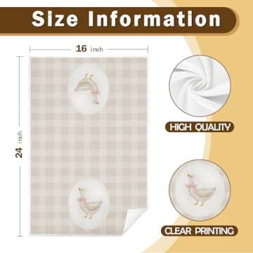 VIIJJUE Coquette Pink Bow Goose Kitchen Towels - Stylish & Functional