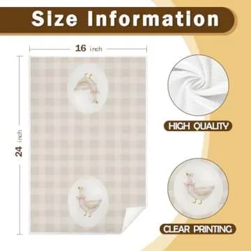 VIIJJUE Coquette Pink Bow Goose Kitchen Towels - Stylish & Functional