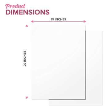 Premium Quality Gift Wrap Paper Basic Solid White Bulk Tissue Paper 15" x 20" - 100 Sheets