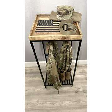 Guard The Line Police Gear Rack - Law Enforcement and Military Gear Stand Organizer - Body Armor Vest, Uniform & Plate Carrier Hanger - Duty Belt Holder - Cop Caddy Tactical Rack