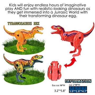 4 Pack Different Hatching Eggs Dinosaur Toys for 3+ Year Old Kids,Magic Egg that Hatch Dinosaurs Toy...