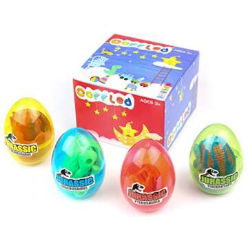 4 Pack Hatching Eggs Dinosaur Toys for Kids - Fun and Learning