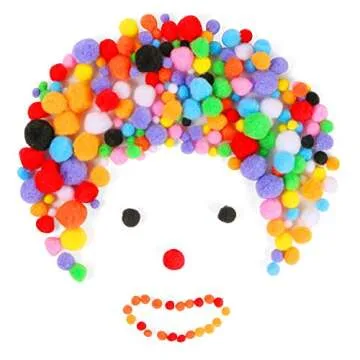 100 Pcs Pom Poms Craft Making Assorted Sizes & Colors High-Elastic Pom Poms Creative Craft DIY Material