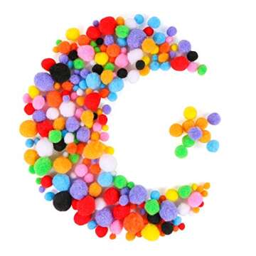 100 Pcs Pom Poms Craft Making Assorted Sizes & Colors High-Elastic Pom Poms Creative Craft DIY Material