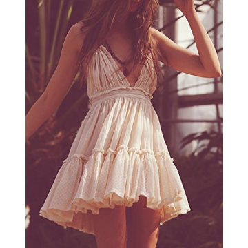 Stylish R.Vivimos Summer Halter Dress with Adjustable Fit