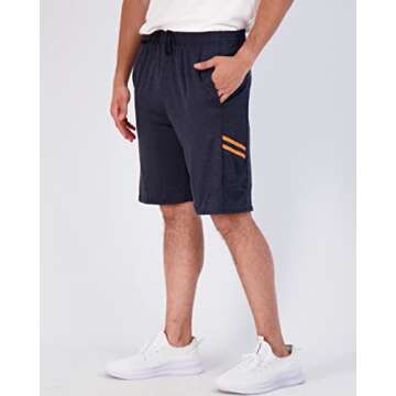 Real Essentials Mens Dry Fit Shorts Dri Active Wear Short Athletic Performance Basketball 9 Inch Ins...