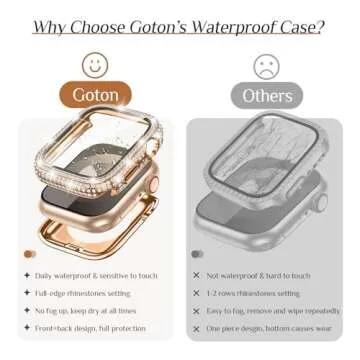 Goton Waterproof Bling Case for Apple Watch - Stylish Protection