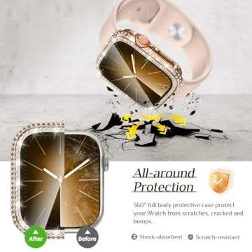 Goton Waterproof Bling Case for Apple Watch - Stylish Protection