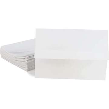 Bright Creations 100 Pack Vellum Jackets for 5x7 Invitations, Pre-Folded Bulk Transparent Paper Envelope Liners for Wedding Cards and Scrapbooking - Pre Folded Vellum Jackets for Invitations