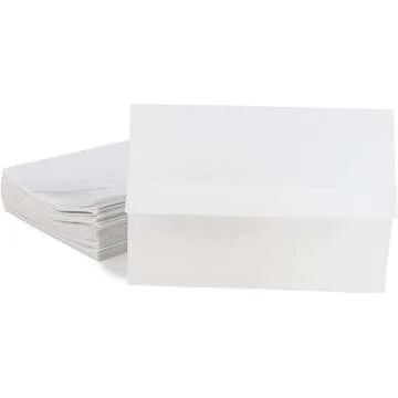 Bright Creations 100 Pack Vellum Jackets for 5x7 Invitations, Pre-Folded Bulk Transparent Paper Envelope Liners for Wedding Cards and Scrapbooking - Pre Folded Vellum Jackets for Invitations