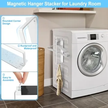 Magnetic Hanger Organizer for Laundry Room Space Saving