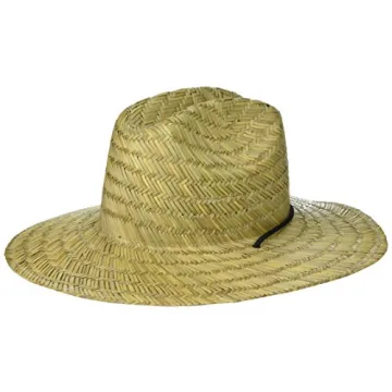 Brooklyn Athletics Men’s Classic Straw Sun Beach Hat - Wide Brim