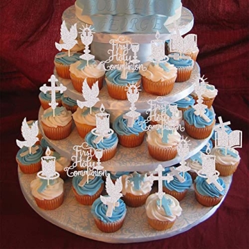 Elegant Holy Communion Cupcake Toppers 36 PCS