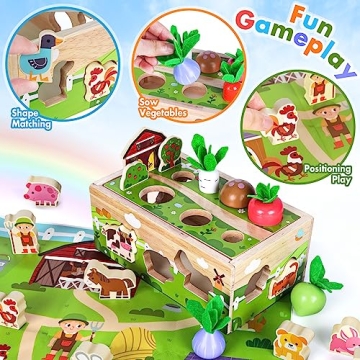 Montessori Wooden Sensory Toys for 1st Birthday