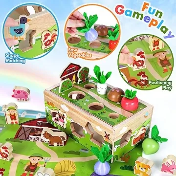 Montessori Wooden Sensory Toys for 1st Birthday